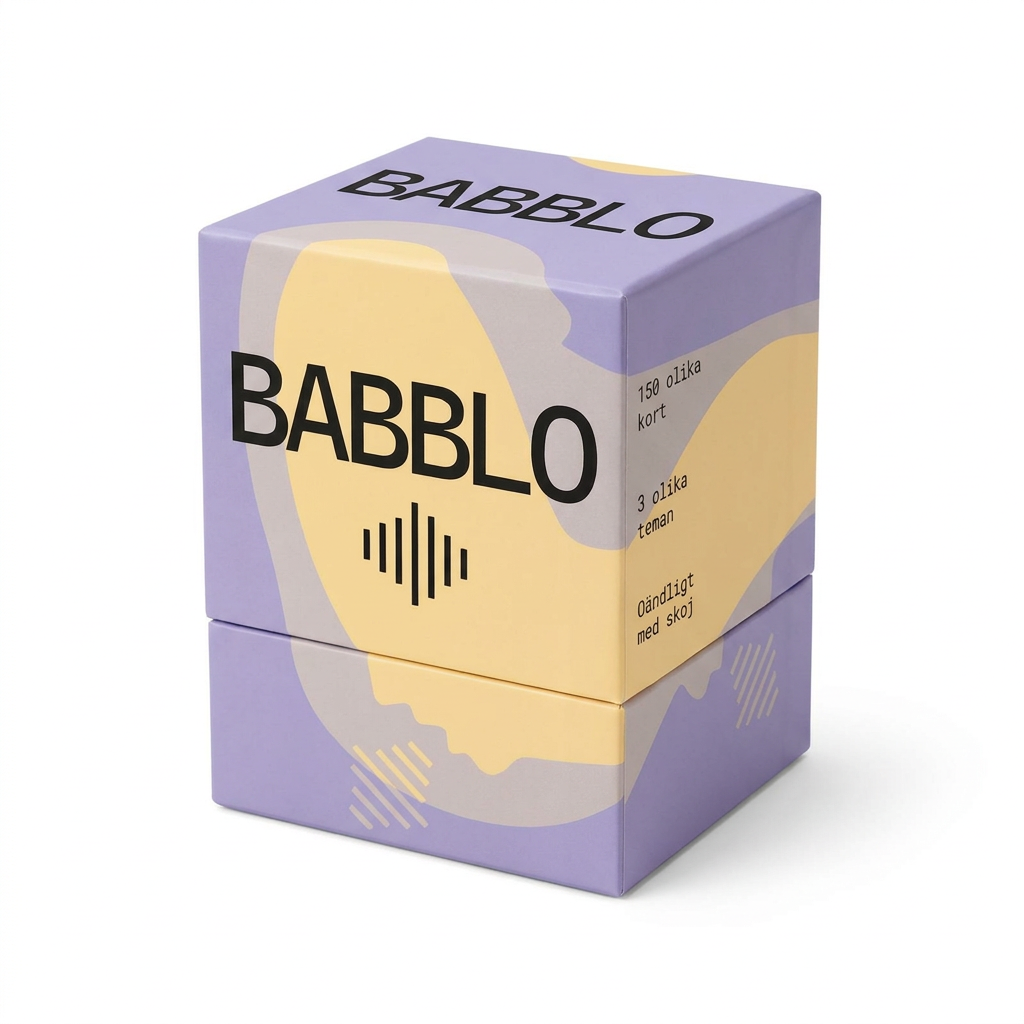 Babblo, festligt ordspel med 150 kort