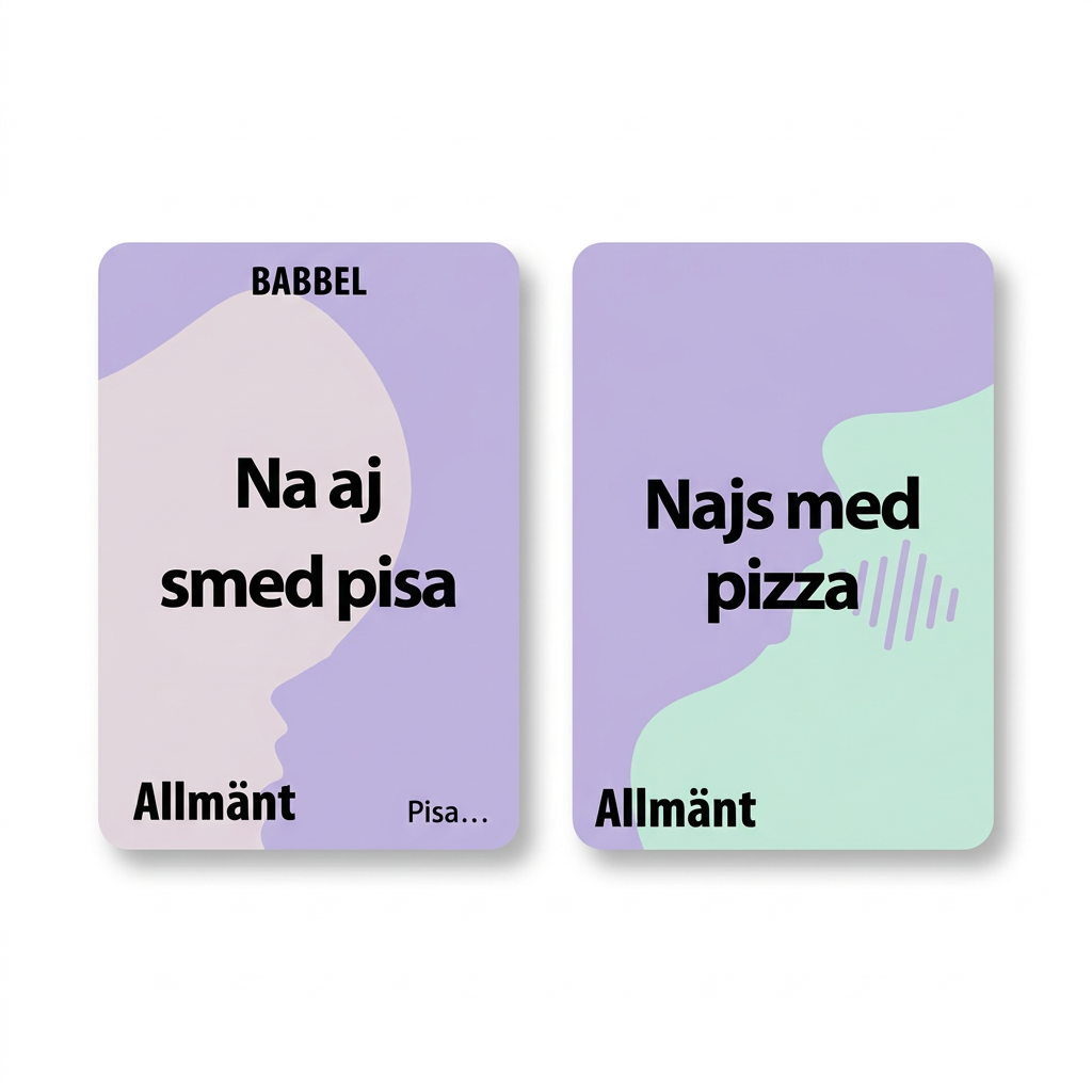 Babblokort: Na aj smed pisa blir Najs med pizza